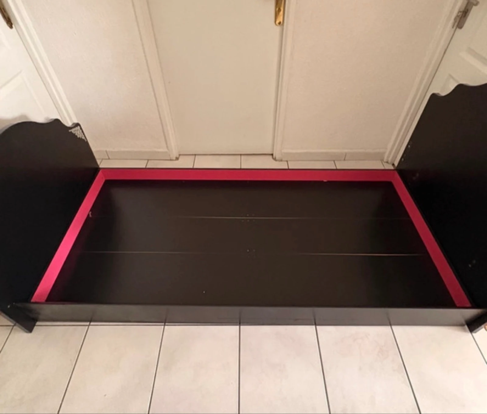 Conjunto completo negro lacado: Escritorio + Cama + Mesita de noche - Estilo moderno y funcional – photo 11